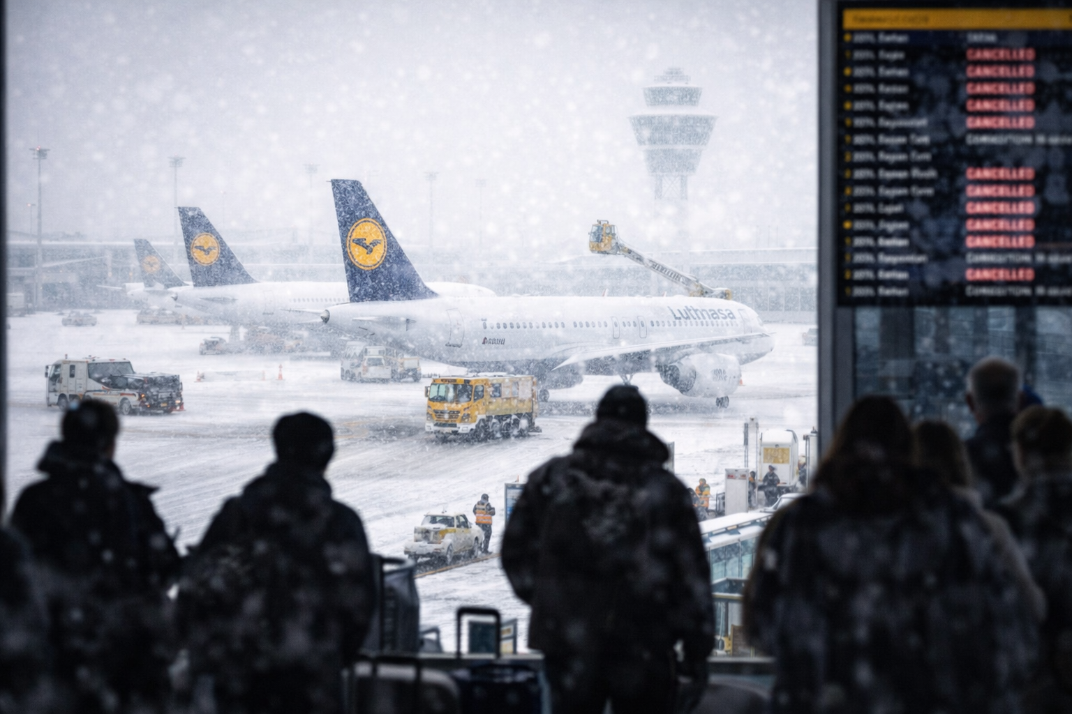 Aerodrom u Minhenu Aerodrom Minhen Sneg u Minhenu